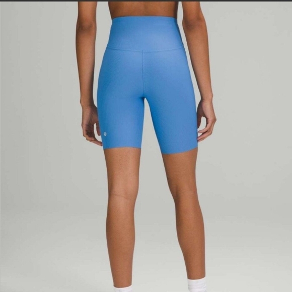 Lululemon Base Pace HR Short Ribbed size 4 Blue Nile EUC - Picture 1 of 10